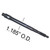 Propeller Shaft for Johnson & Evinrude 100-235HP �84 String/CobraV6V8 83-91w/1 3/16
