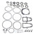 Lower Gearcase Seal Kit for Johnson & Evinrude 75-300HP Mercury