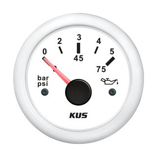 Gauge Oil Press 0-5 White