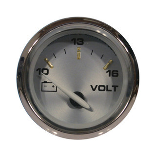 Gauge Kronos Stainless Steel Voltmeter 10-16VDC