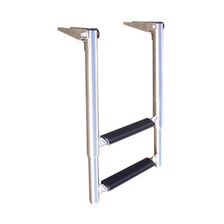 Heavy Duty Stainless Steel - 2 Step Telescopic Ladder