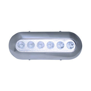 Light LED Stainless Steel Oval Underwater Blue 6 x 3 Watt