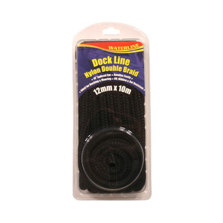 Dock Line Black 12mm x 10m Braided Nylon
