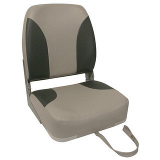 Seat Coxswain Hiback F/D Gr/Ch/Gr Padded