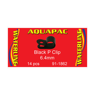 Aquapac 6mm Black P-Clip (Pack of 14)