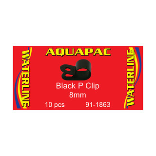 Aquapac 8mm Black P-Clip (Pack of 10)