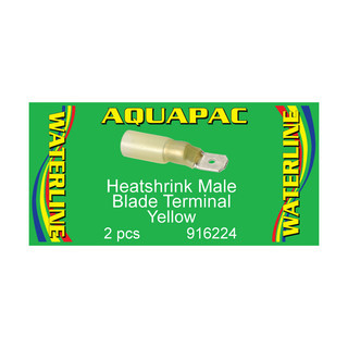 Aquapac Male Blade Yel Heatshrink Terminals (Pack of 2)