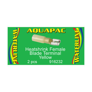 Aquapac F/Male Blade Yel Heatshrink Terminals (Pack of 2)