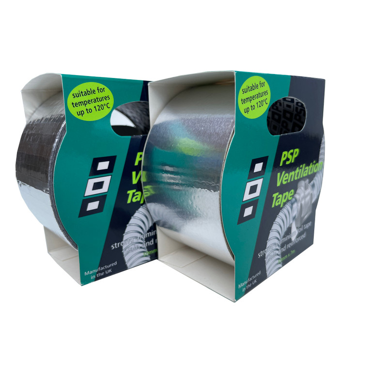 Ventilation Tape - Heavy Duty Reinforced Silver - Aluminum 50mm x 7m