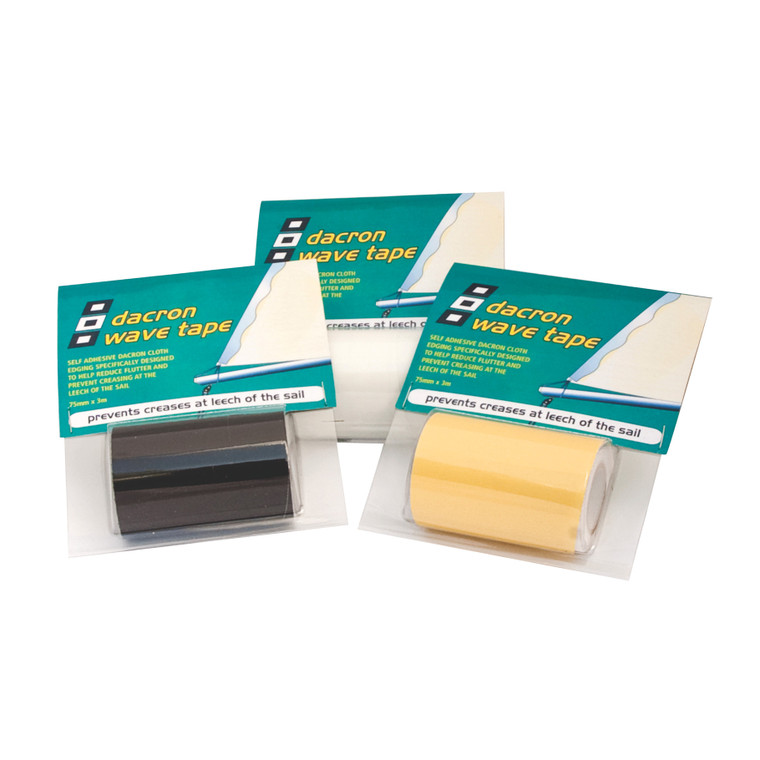 Dacron Wave Tape Black 75mm x 3m
