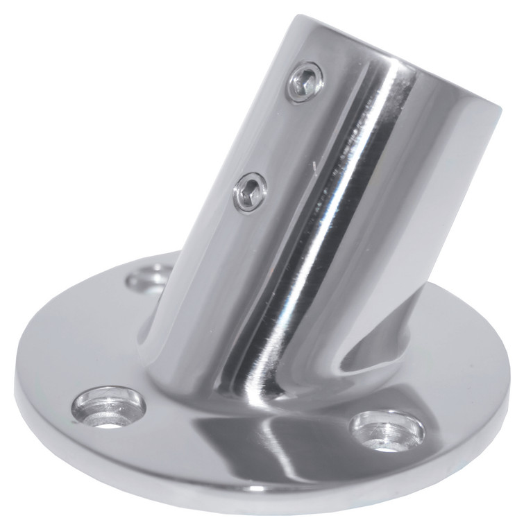Base - Stainless Steel 60 Degree Round 22mm