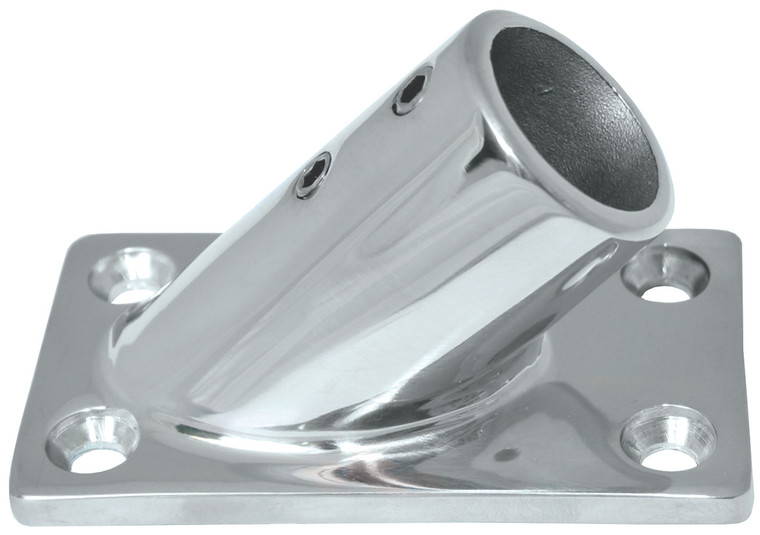 Base - Stainless Steel 45 Degree Rectangle 25mm