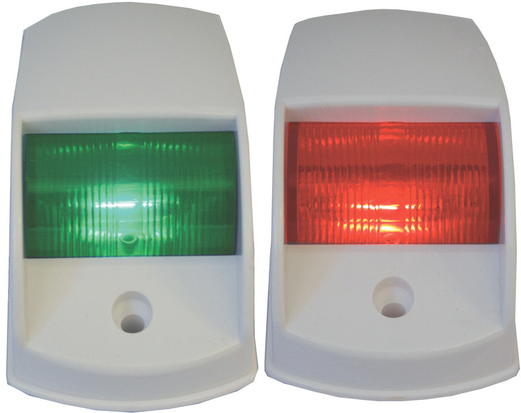 Lights Port & Starboard - White Plastic