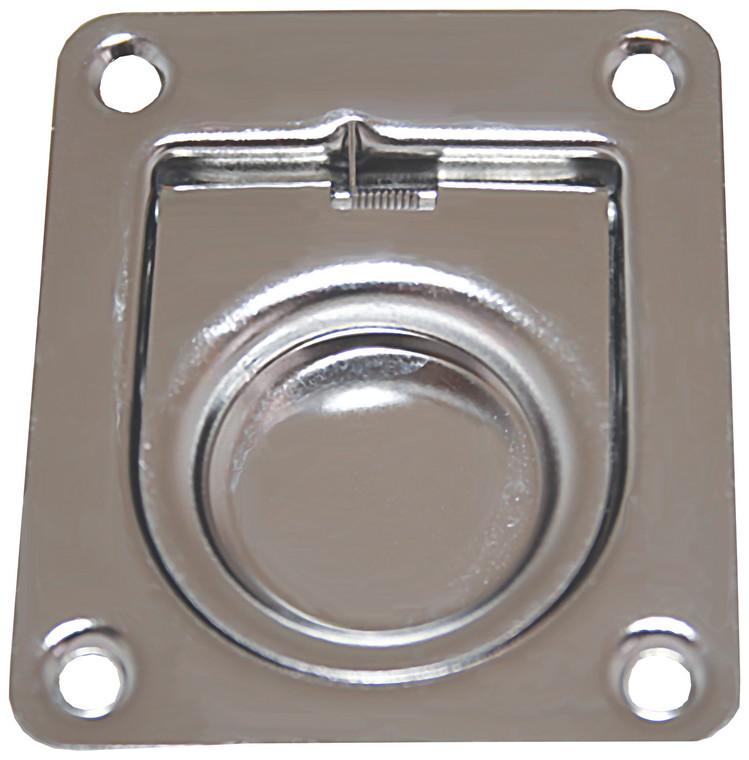 Flush Pull with Spring 55x65 Stainless Steel