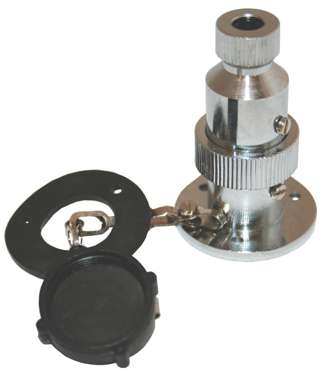 Power Plug 2 Pin, Chrome Plated Brass, 12/24V