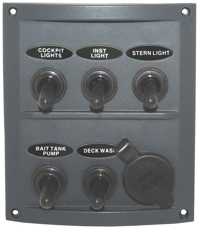 Switch Panel 5 Switch & Cigarette Socket