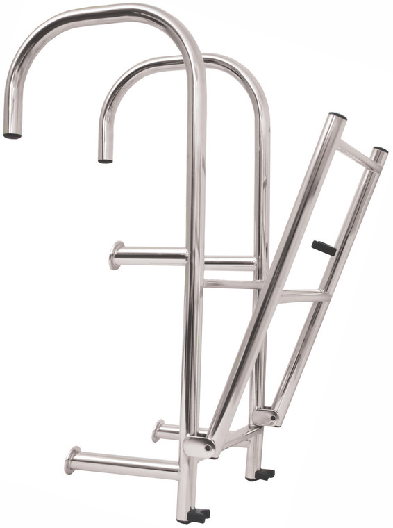 Ladder - Step-Thru, Stainless Steel, 4 Step, 4 Angled Legs, W 310mm