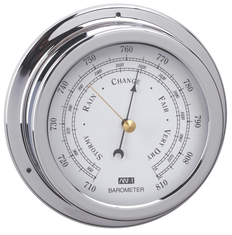Barometer Chrome Brass 120mm