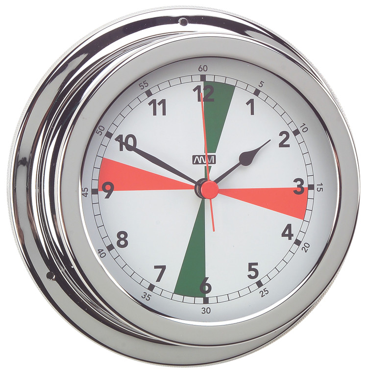 Clock RS Zone Chrome Brass 120mm