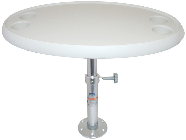 Oval Table & Adjustable Pedestal