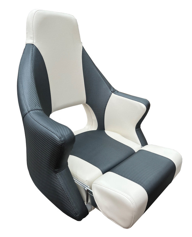 Axis M700 High Back Flip Up Seat White / Dark Grey Carbon Fibre