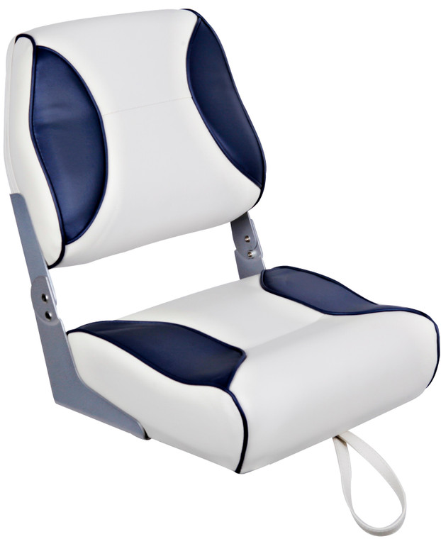 Axis Deluxe Folding High Back Seat Ivory White / Dark Blue