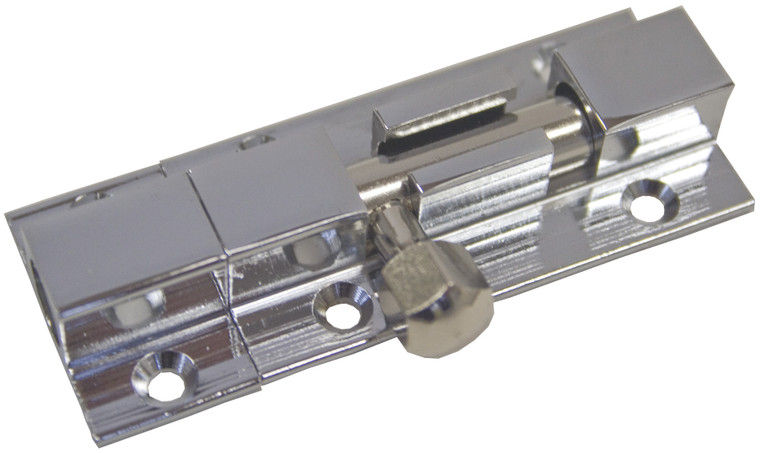 Barrel Bolt 75mm Chrome Plated Brass