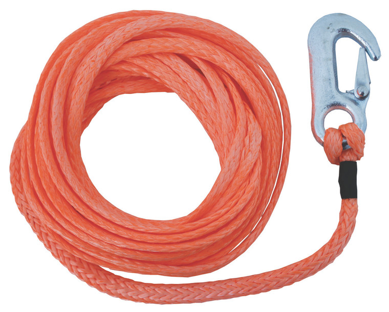 Winch Rope 7mm x 8M, Snap Hook