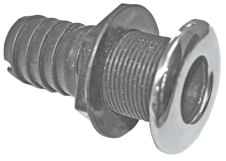 Skin Fitting, Plastic with Stainless Steel Cap, 28mm