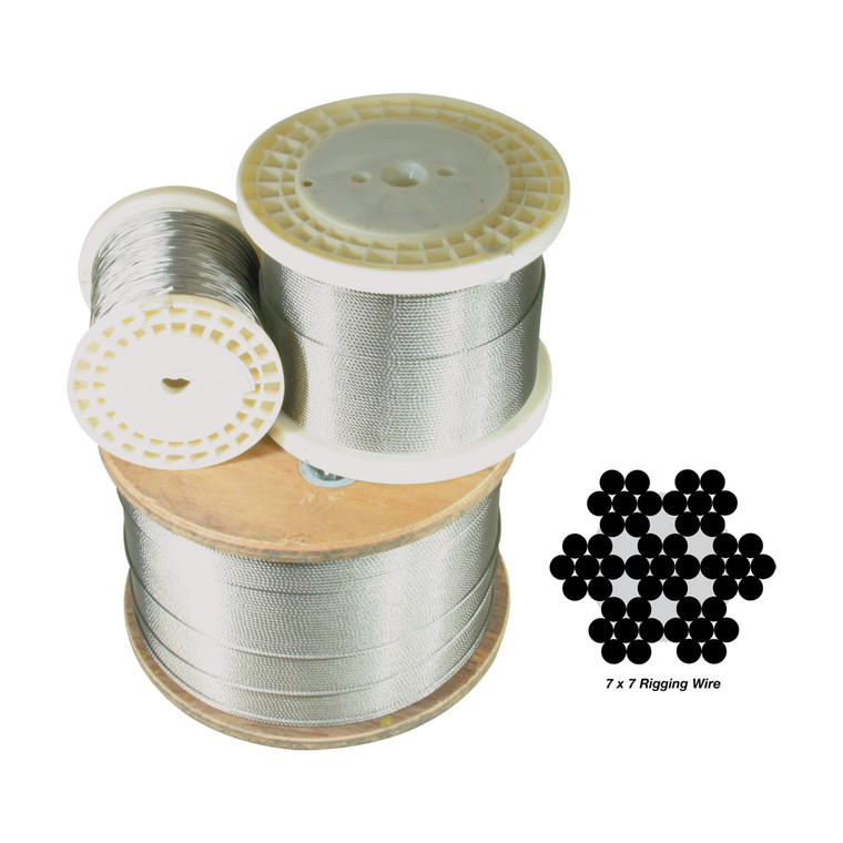 7 x 7 Wire Rope - 316 Grade Stainless Steel - 167290