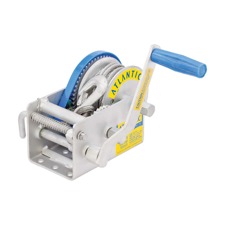 Atlantic Three-Speed Manual Trailer Winch - 15:1/5:1/1:1 - 1500kg - 7.5m x 50mm Webbing - 211934