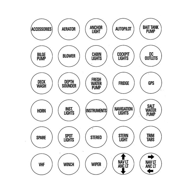 BEP Nameplates for Circuit Identification - 113717