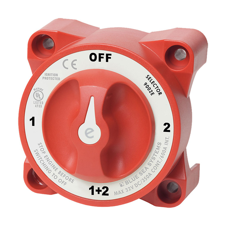 Blue Sea Systems E-Series Battery Selector Switch with AFD - 1/2/Both/Off - 350A