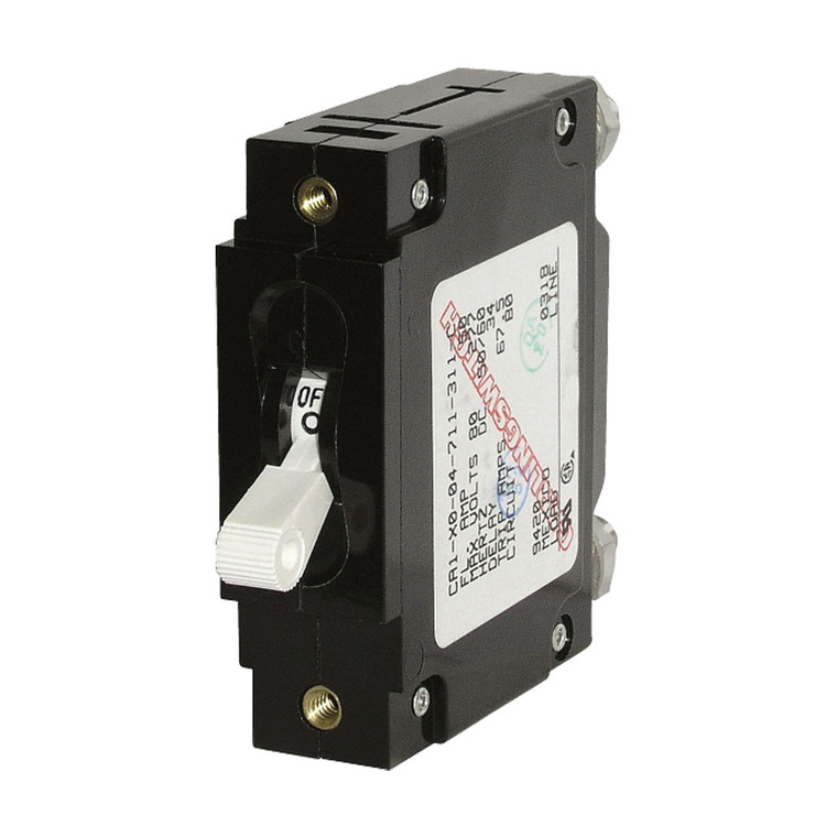 Blue Sea Systems C-Series White Toggle Circuit Breaker - Single Pole - 50A