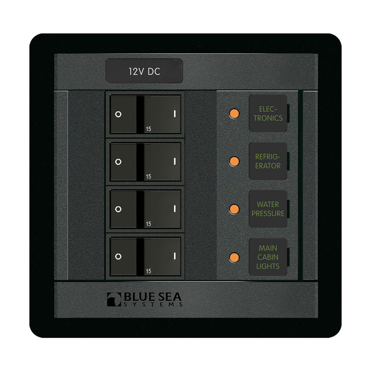 Blue Sea Systems 360 DC Circuit Breaker Panel - 4 Position - 12V - 100A