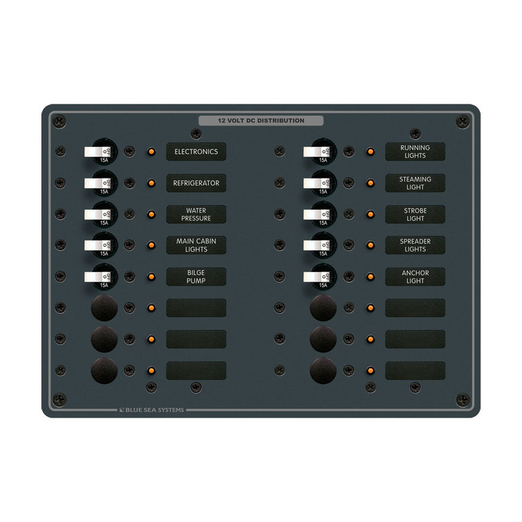 Blue Sea Systems DC Branch Circuit Breaker Panels - BS-8377B