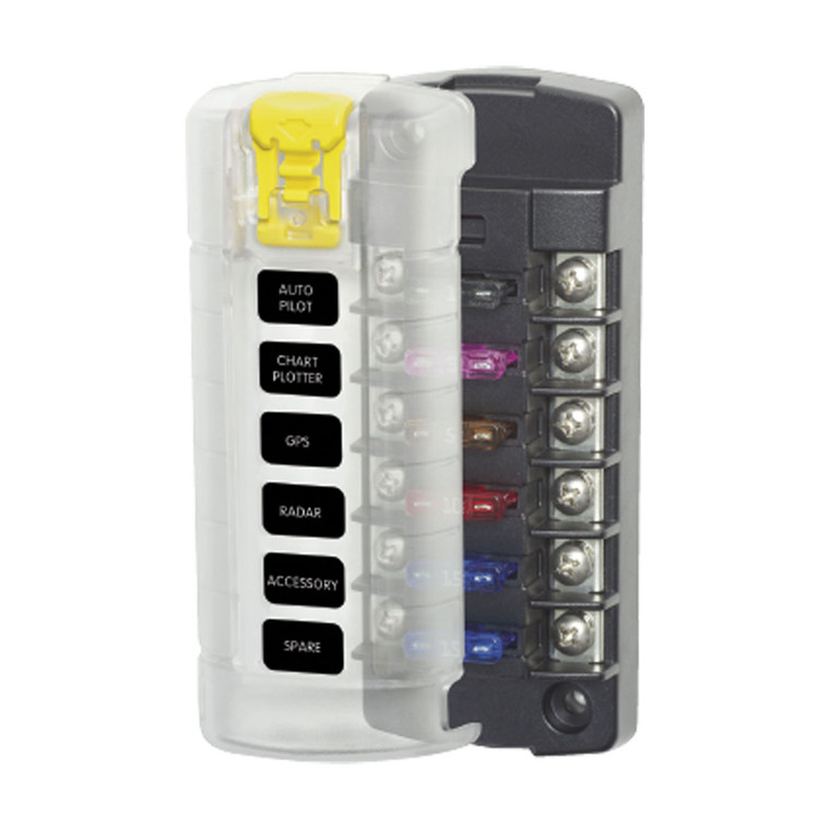 Blue Sea Systems Independent-Source ATO/ATC Fuse Block - 6 Circuits - 32V