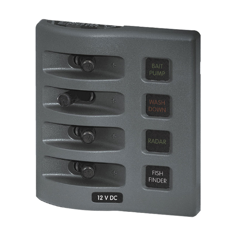 Blue Sea Systems WeatherDeck Switch Panel - Fused - BS-4304