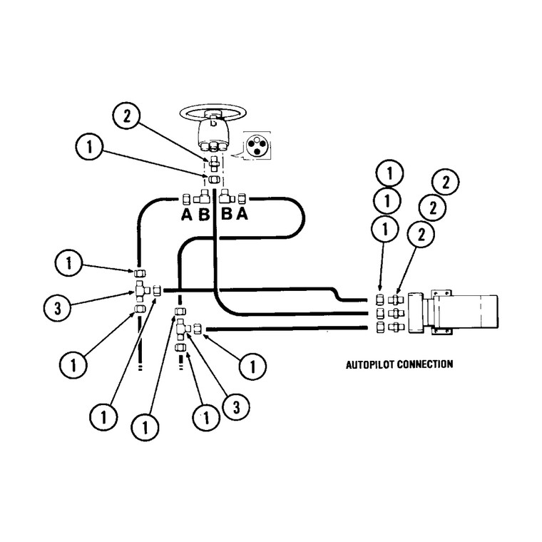 Dometic SeaStar Second-Station or Autopilot Fitting Kit for 3/8" Copper or Nylon Tubing