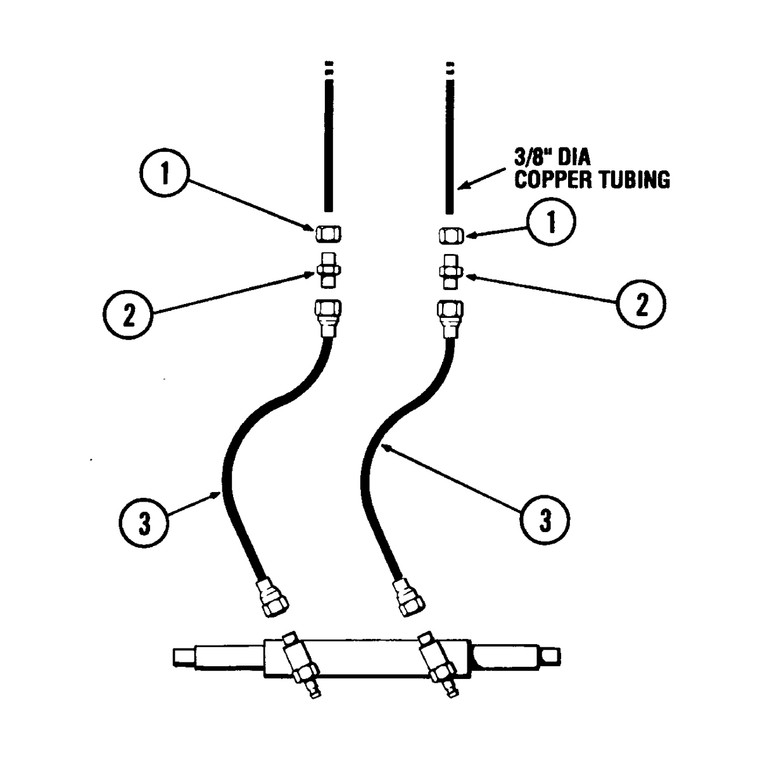 Dometic SeaStar Hydraulic Cylinder Fitting Kit for 3/8" Copper Tubing