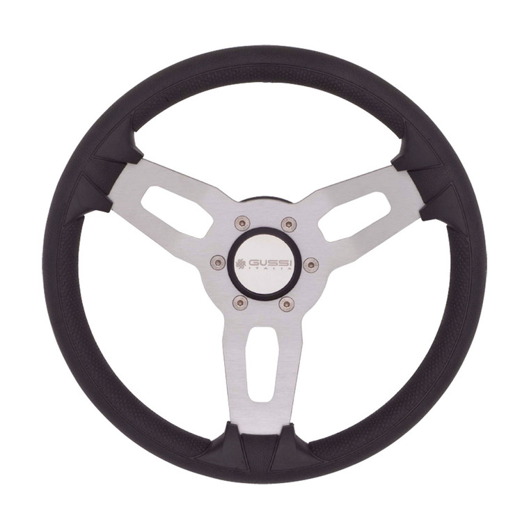 Gussi Italia Model 15 Three-Spoke Marine Steering Wheel - Aluminium
