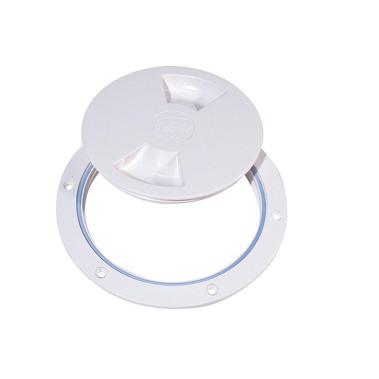 Nairn Screw-In Inspection Port - White Frame & Lid - 152mm Opening