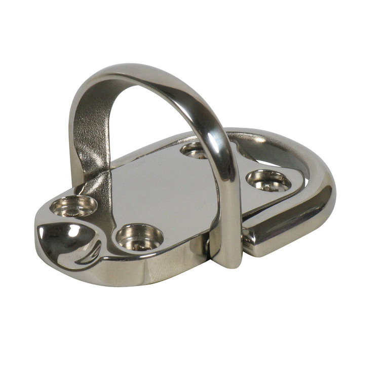 Marine Town Cast Stainless Steel Folding Pad Eye - Double Eye - 100 x 60mm