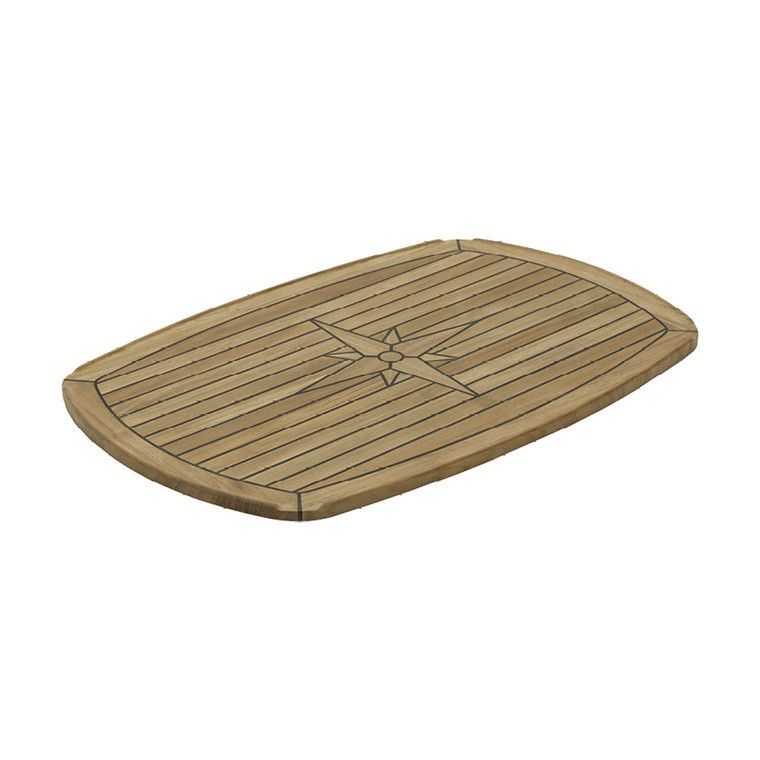 Nautic Star Teak Table Tops - Half Ellipse - 139442