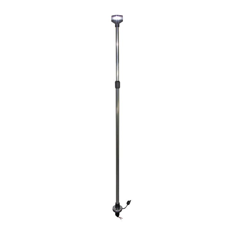 Removable Telescopic LED All-Round Pole Riding Light - White Base - 12V - 121322