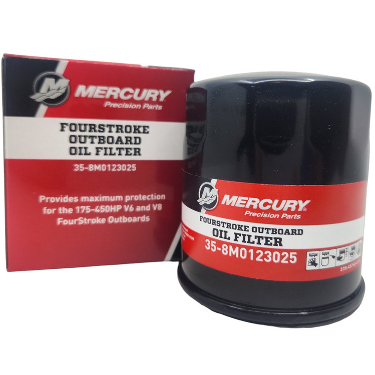 Mercury 4-Stroke V6 & V8 Outboard Oil Filter - 35-8M0123025