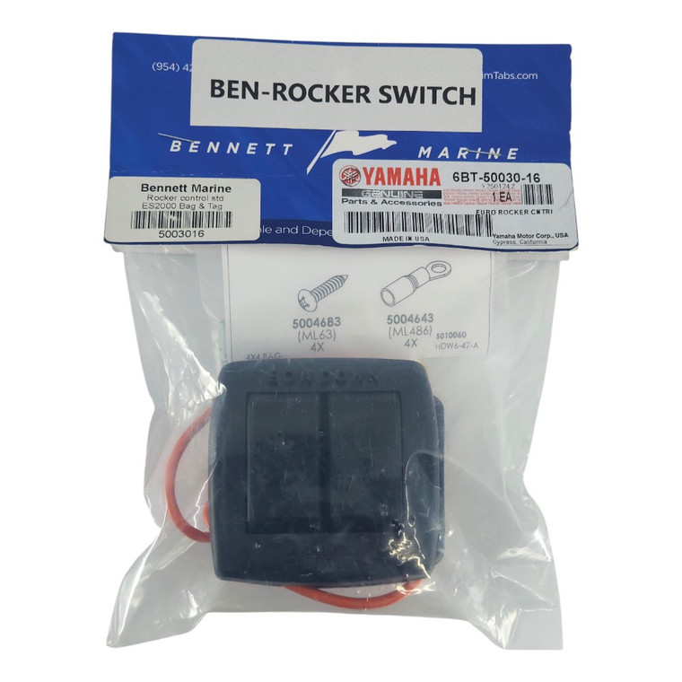 Bennett Marine Euro Style Trim Tab Rocker Switch