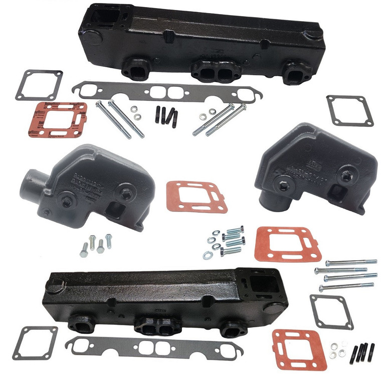 MerCruiser V8 Log Port and Starboard Manifold and Riser Kits - 90 Degree Angle - MC-20-76771