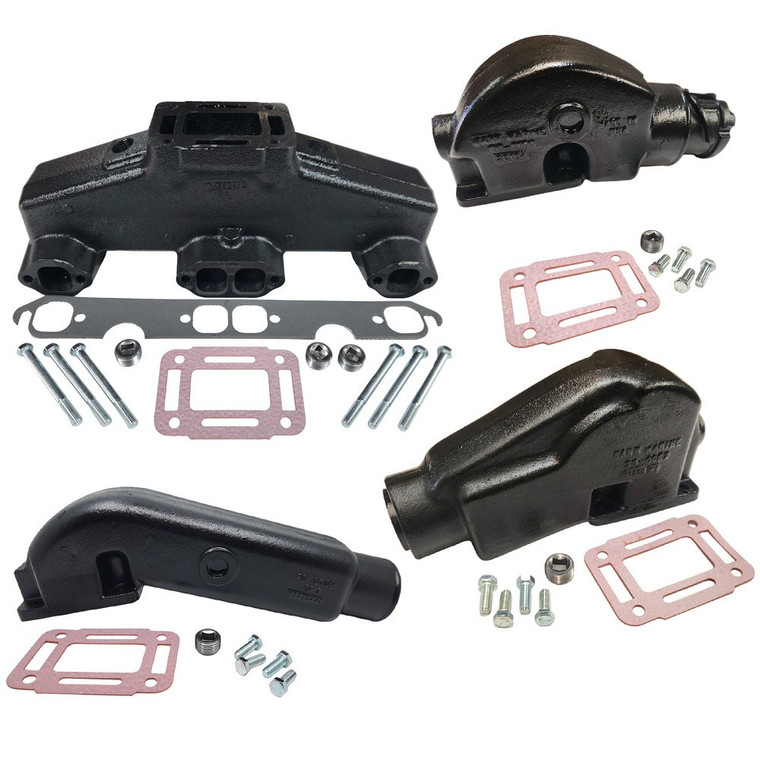 MerCruiser Early V8 and Indmar V8 Small Block Manifold and Riser Kits - Indmar 3" Elbow - B-20-0102