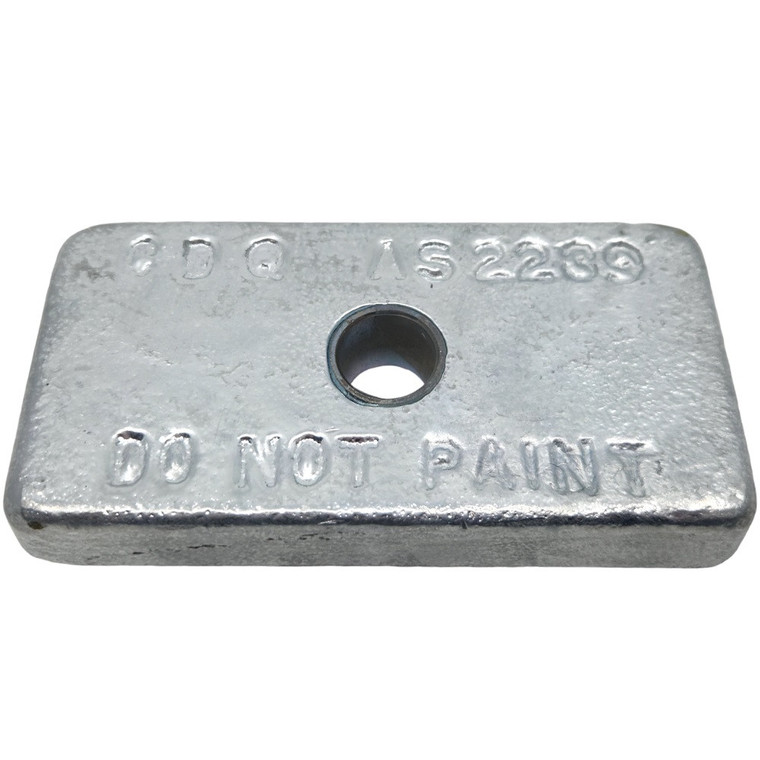 Zinc Single Hole Block Marine Anode